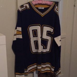 Chargers knit sweater